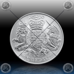 1oz V. BRITANIJA 2 Pounds 2020 (ROYAL ARMS) UNC
